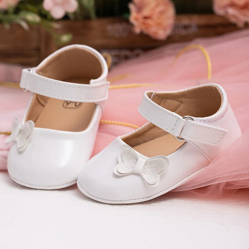Adorable Baby Girl Mary Jane Shoes with Soft Soles and Bow Detail for borns and Toddlers - Casual Walking Flats 250319