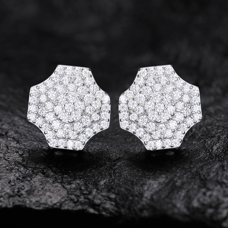 Classic Geometric Shape Moissanite 925 Earring For Women Jewelry Top Quality 100% s925 Sterling Silver Fashion Earrings Engageme