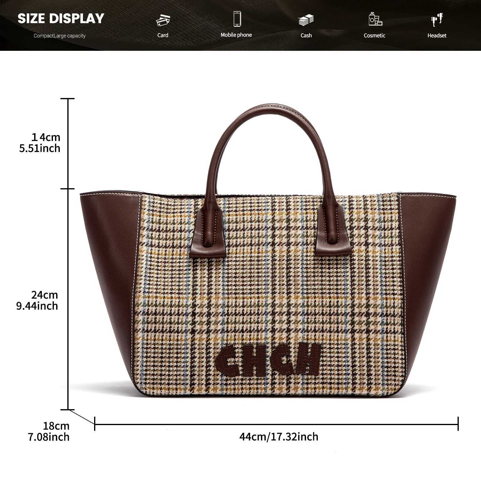 Stripe Printing Design Fashion Simple Womens Handbag Classic Style Exquisite Retro Edition Large Capacity Y250319