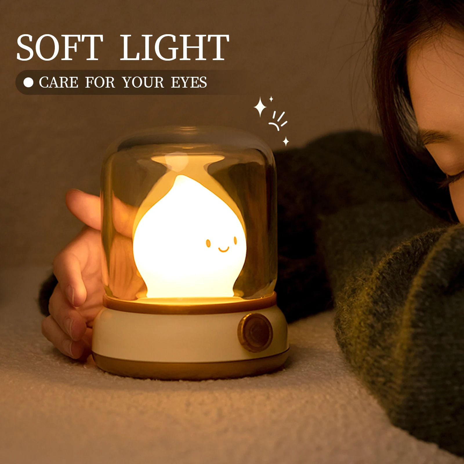 Mini Desktop LED Cute Night Lamp Creative USB Rechargeable Portable Cartoon Table Lamp For Coffee Bar Home Decor el Bedroom 250319