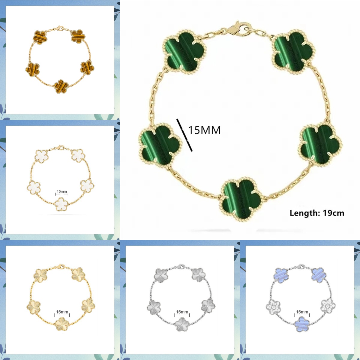 clover bracelet jewelry luxury bracelet women Gold chain bracelets men classics jewelry non fading titanium High quality unsex gift mens womens bracelet with box