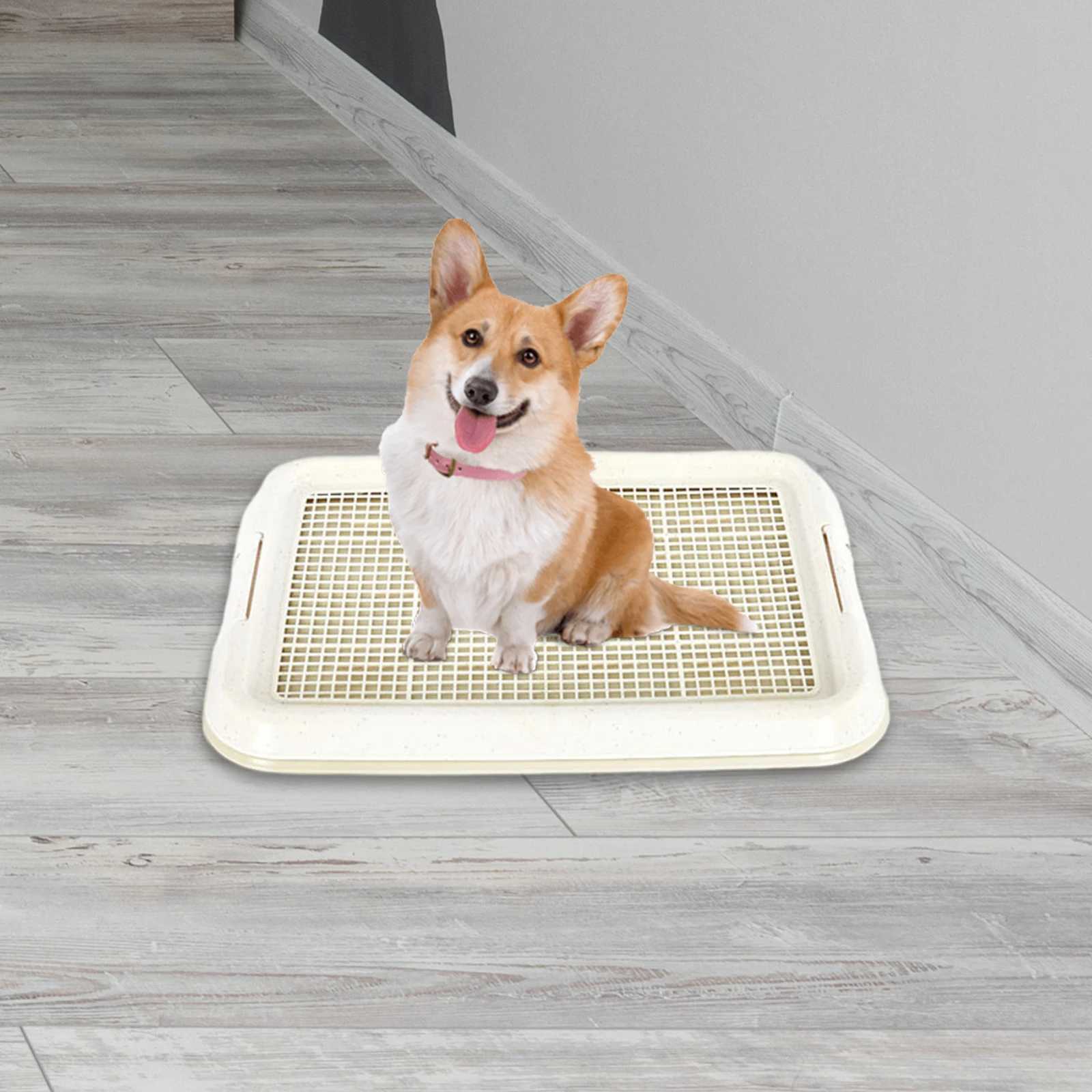 Dog toilet anti slip detachable mesh toilet bowl training tray small dog urine pad bracket for small dogs cats and pet cleaning supplies Y250320