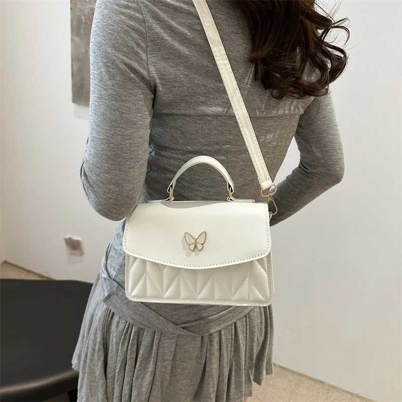 PU Versatile Fashionable Portable Small Square Bag single shoulder cross shaped bag Y250319