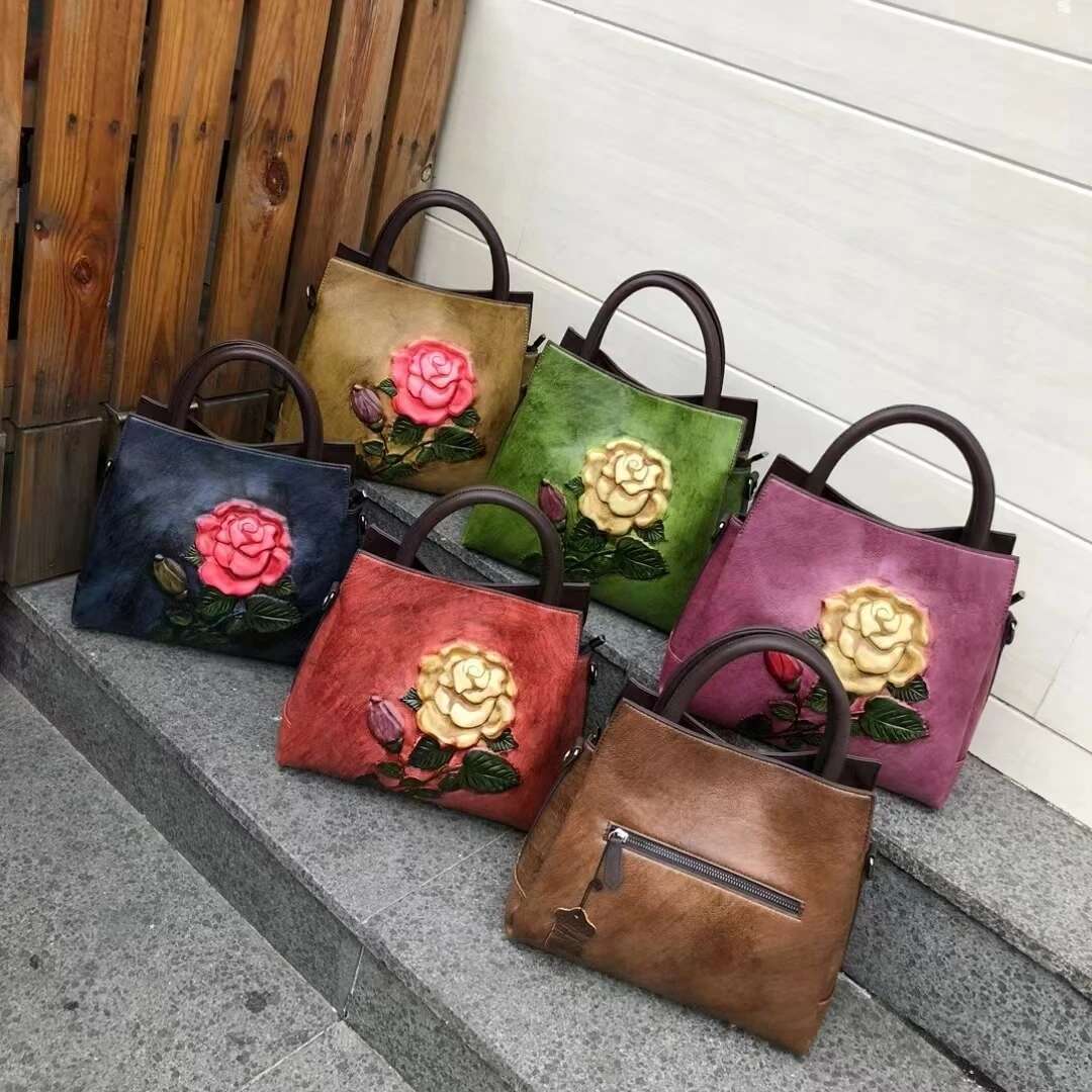 MOTAORA Handmade Emed Women Shoulder Bag For Ladies Genuine Leather Handbags Female Wer Designer Bags 2025 New