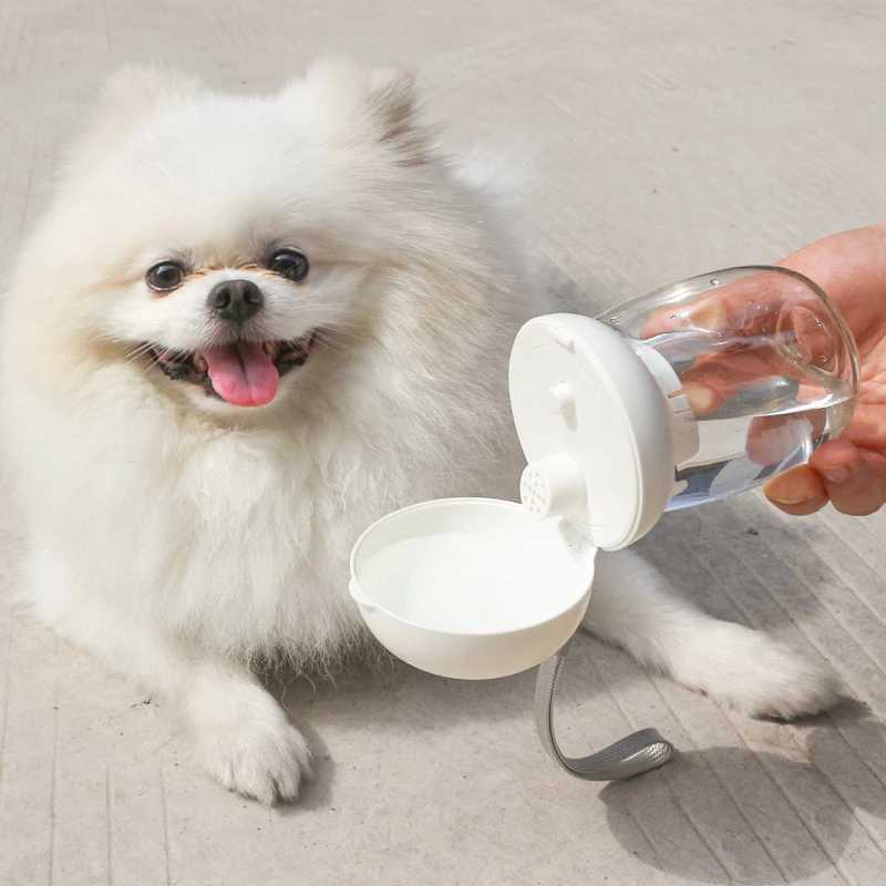 Pet Feeding Bowl Water Dispenser 2-in-1 Portable Food Foldable Design Portable Cat Outdoor Travel Mushroom Cup Pet Supplies Y250319