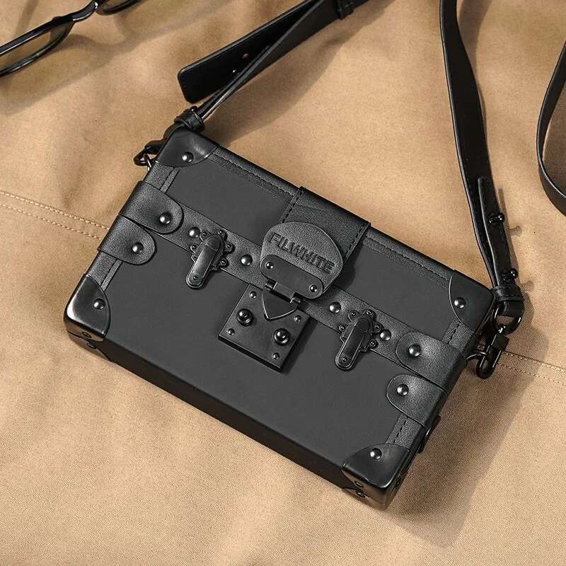 Men Brand Design Square Box Men's Crossbody Bags Shoulder Messenger Bag Mobile Phone Handbags Satchels