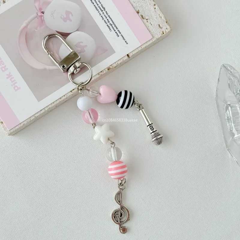 Y2K Phone Charm Pink Keychain Pendant Keychain Bag Phone Chain Cute Accessories Girl Jewelry Cute KeychainXJ250319