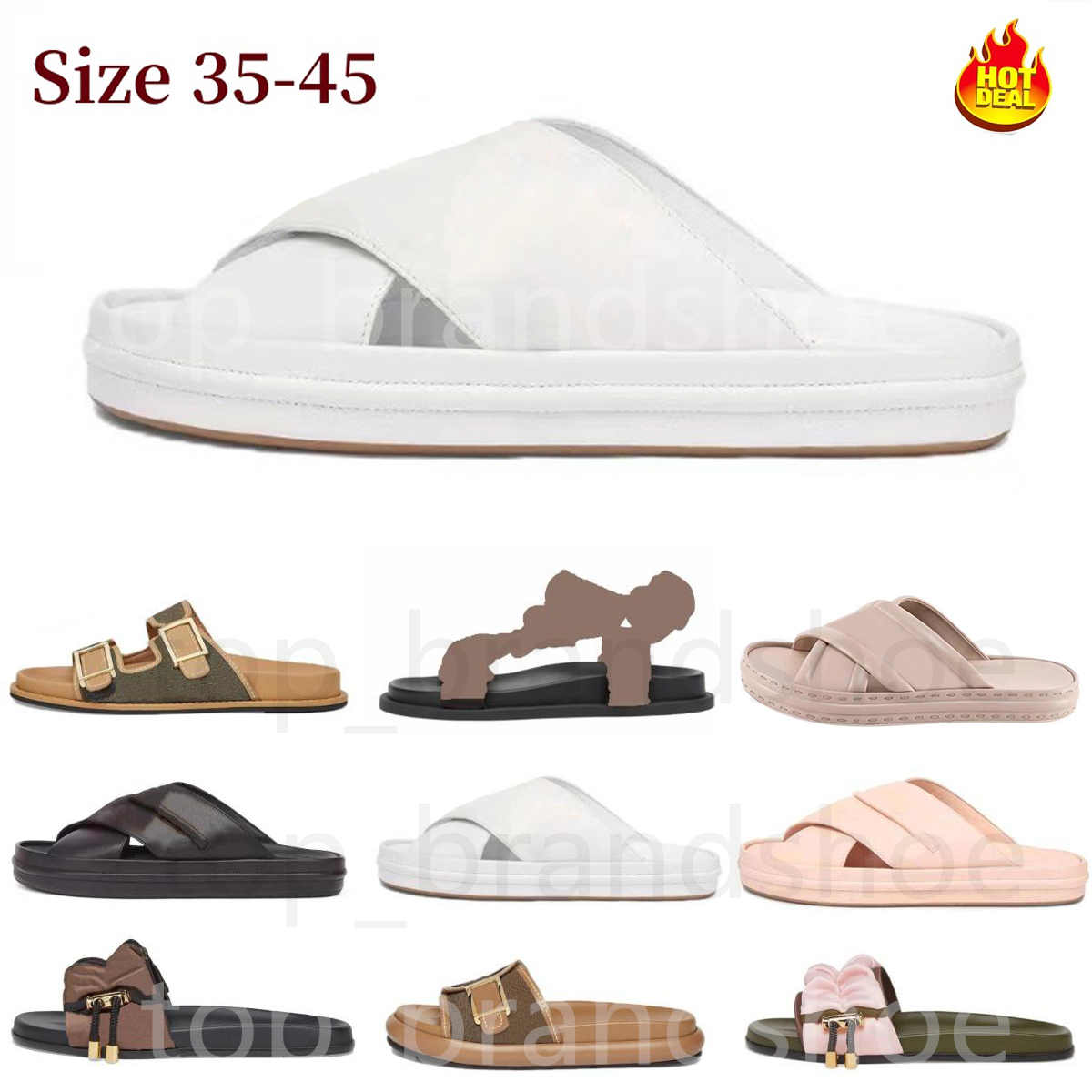 Size 35-45 Designer Slides Women&#039;s Sandals Slipper Flip Flop Fashion Slipper Letters Pattern Stripes Rubber Bottom Buckle Green Red Summer Beach Casual Shoes
