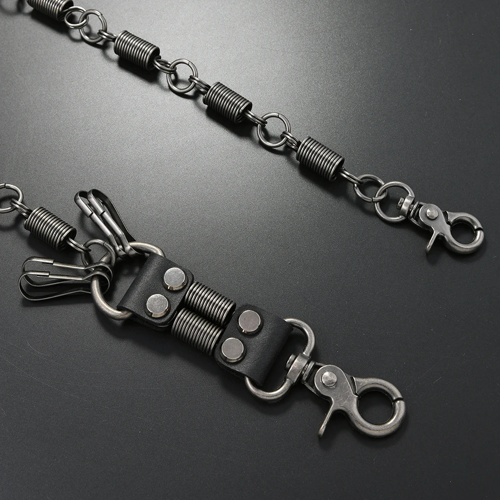 Metal spring pants chain Hip hop trend high quality waist chain personality chain for men and women 250320