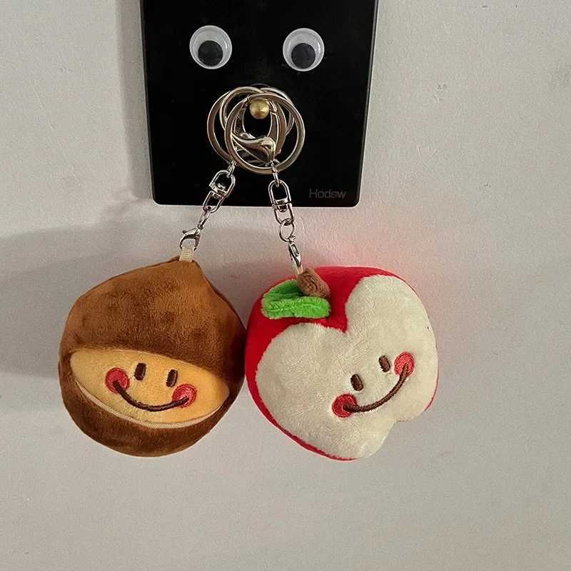 Mini Cartoon Chestnut Doll Plush Toy Keychain Girl Creative Cute Apple Couple Pendant Bookbag Backpack Pendant Ring Small GiftXJ250319