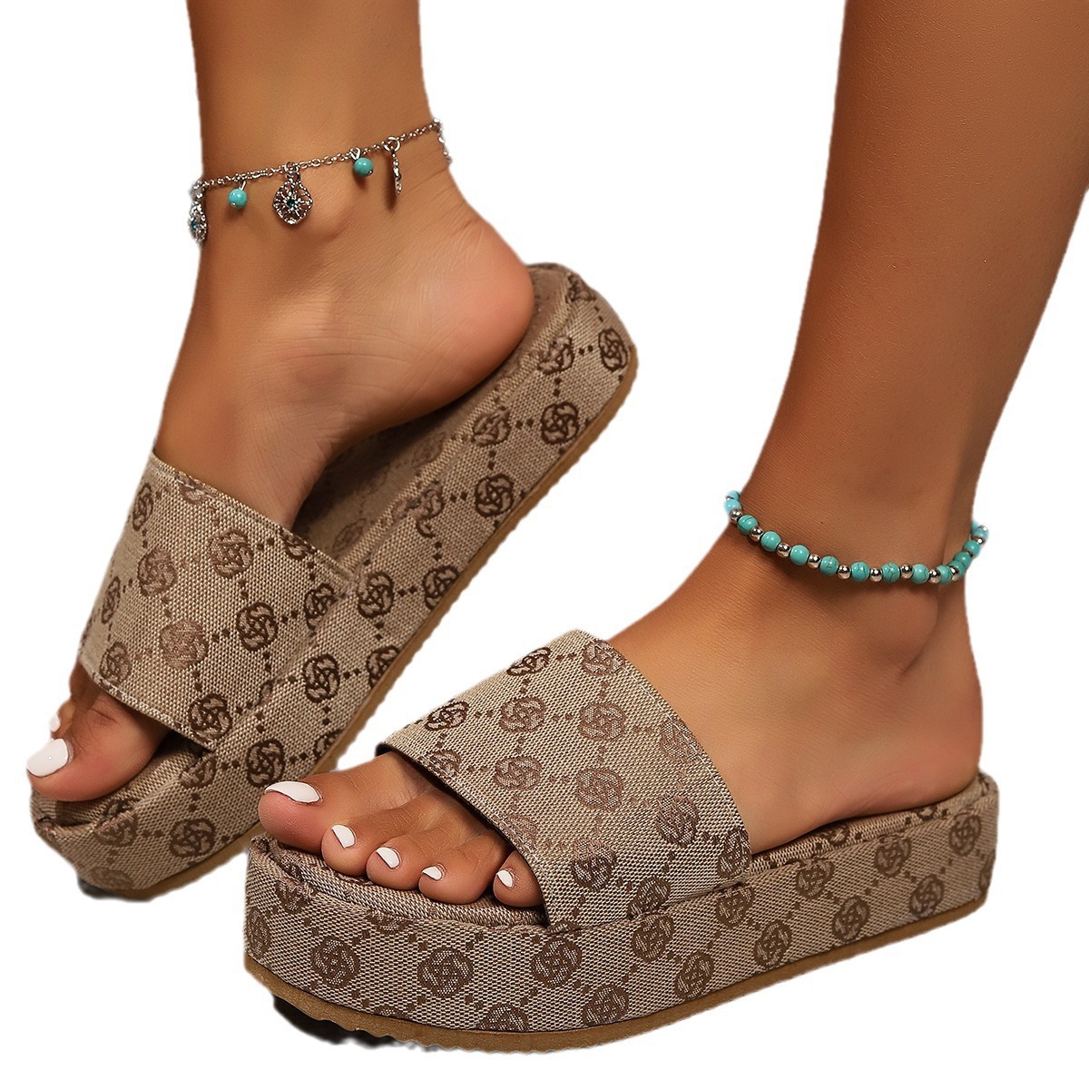 Thick soled slipper free Shipping Designer Slippers inline sandals open toed sponge bottom slippers plus size women shoes 2025