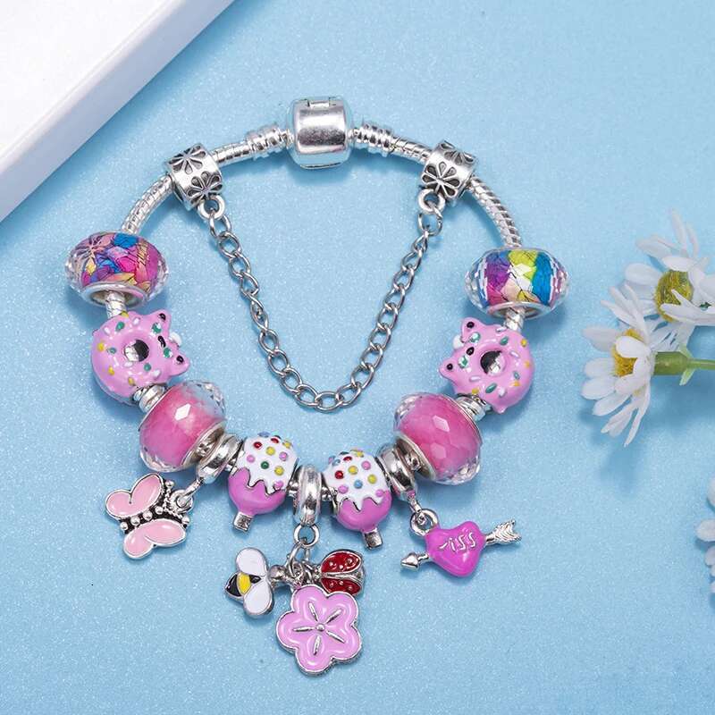 Bees Butterfly Pendant Charm Bracelets Fits DIY Brand Bracelet Bangles For Women Men Kids Bijoux Pulseras Jewelry Gift