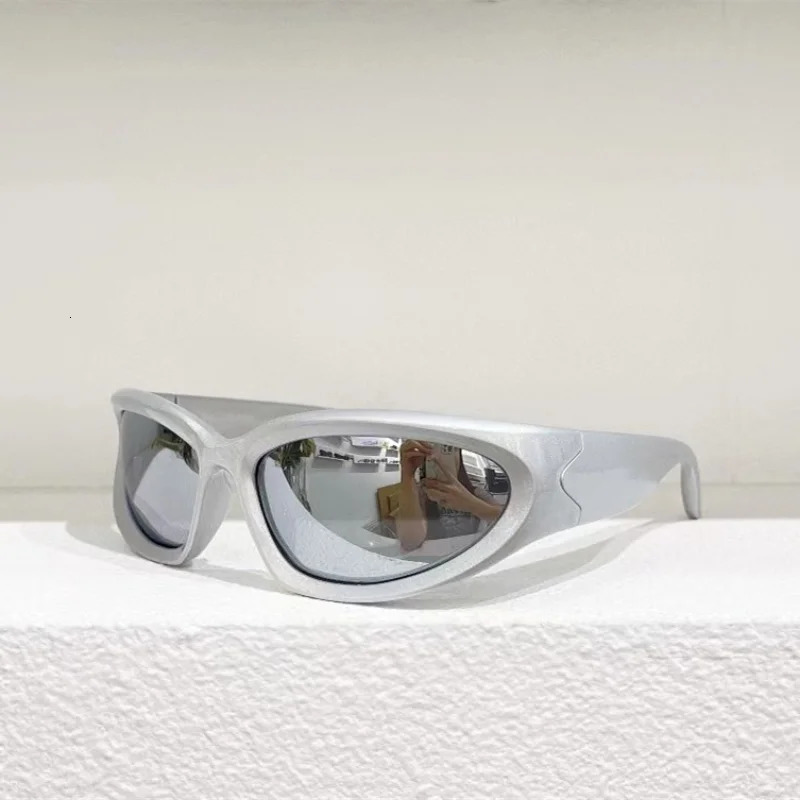 Y2K Sports Punk Sunglasses Women er Square Goggle Men Sun Glasses UV400 Colorful Mirror Fashion Eyewear 250320