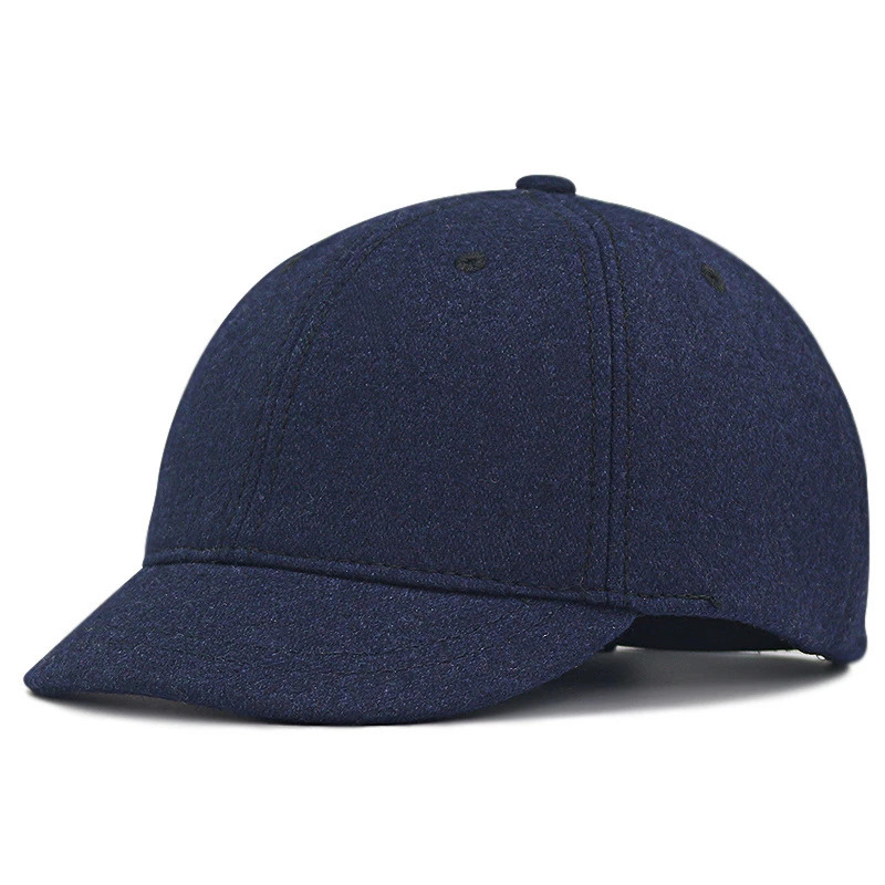 Winter plus baseball cap elderly warm short wool cap big head cap large felt snap cap 56-61cm 62-68cm 250228