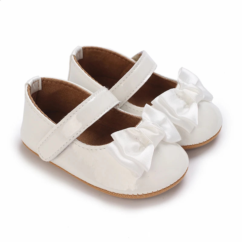 Baby Shoes Autumn Comfortable And Cute Bow Princess Style Girl Baby Walking Shoes 250319
