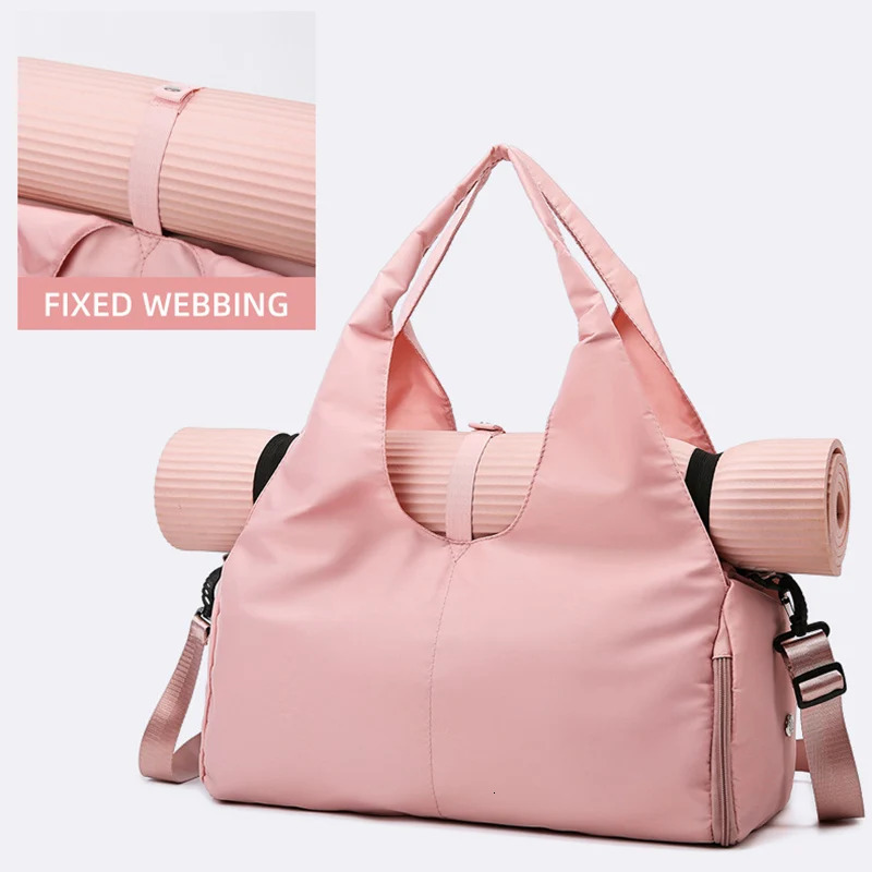 Yoga Mat Gym Bag For Women Sports Handbags Travel Fitness Tote Bag Yoga Swimming Shoulder Bag Large Capacity With Shoulder Strap R250320