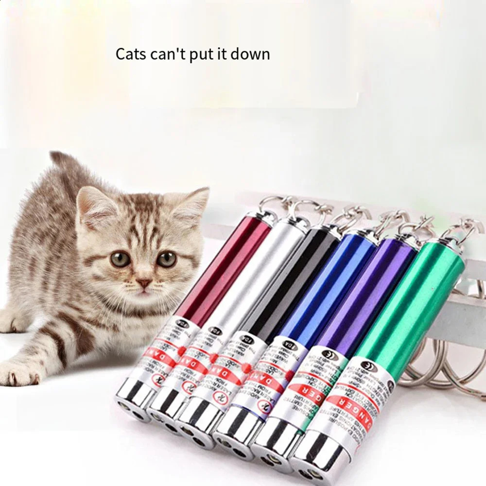Mini cat toy laser pointer LED flash dog fun pet electronic device interactive 1 pack purple 250312