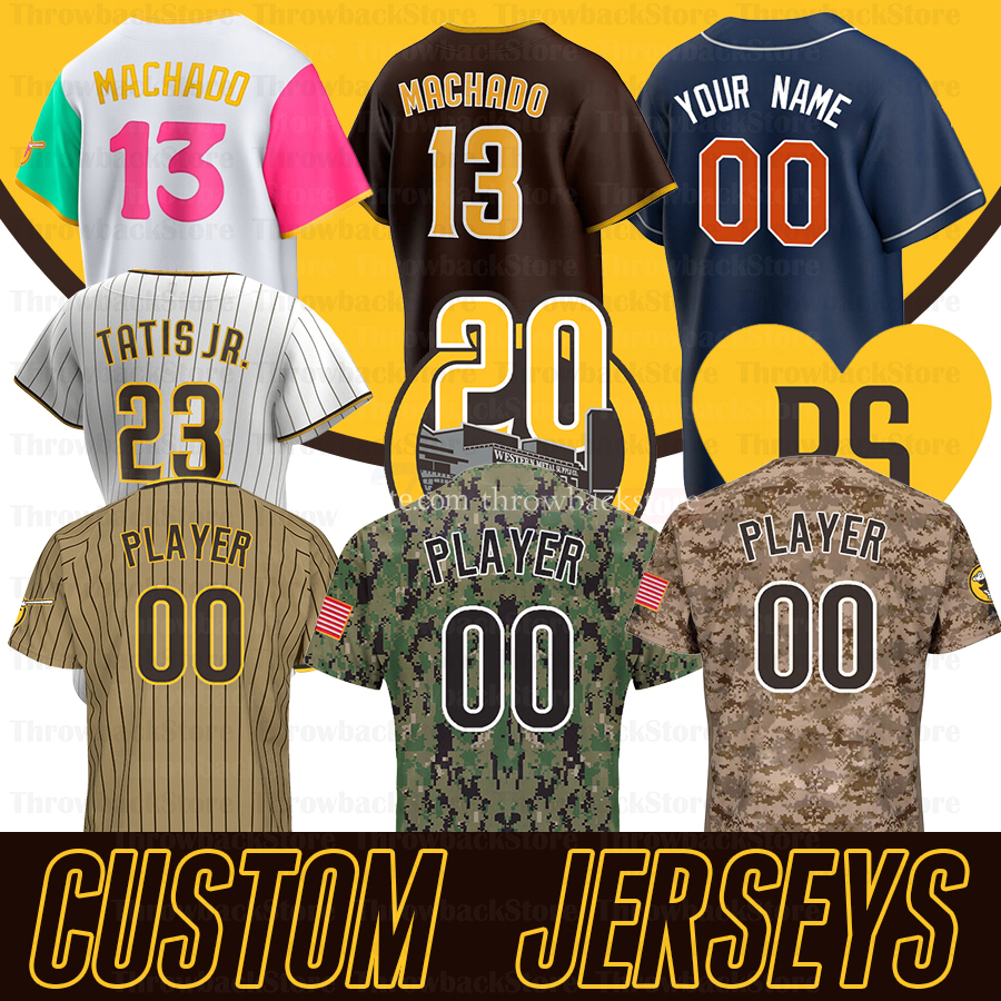 Estrada Jersey Fernando Tatis Jr. H.S. Kim Xander Bogaerts Manny Machado Cronenworth Yu Darvish Tony Gwynn Musgrove Jackson Merrill Arraez Embroidery Jerseys