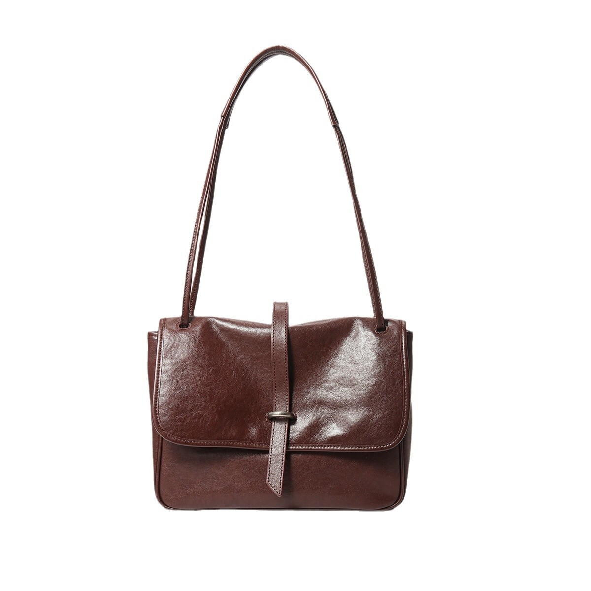 Genuine Leather Women S Handcrafted Vegetable Tanned Top Layer Cowhide Shoulder Crossbody Bag Differential Bag Shoulder Bags