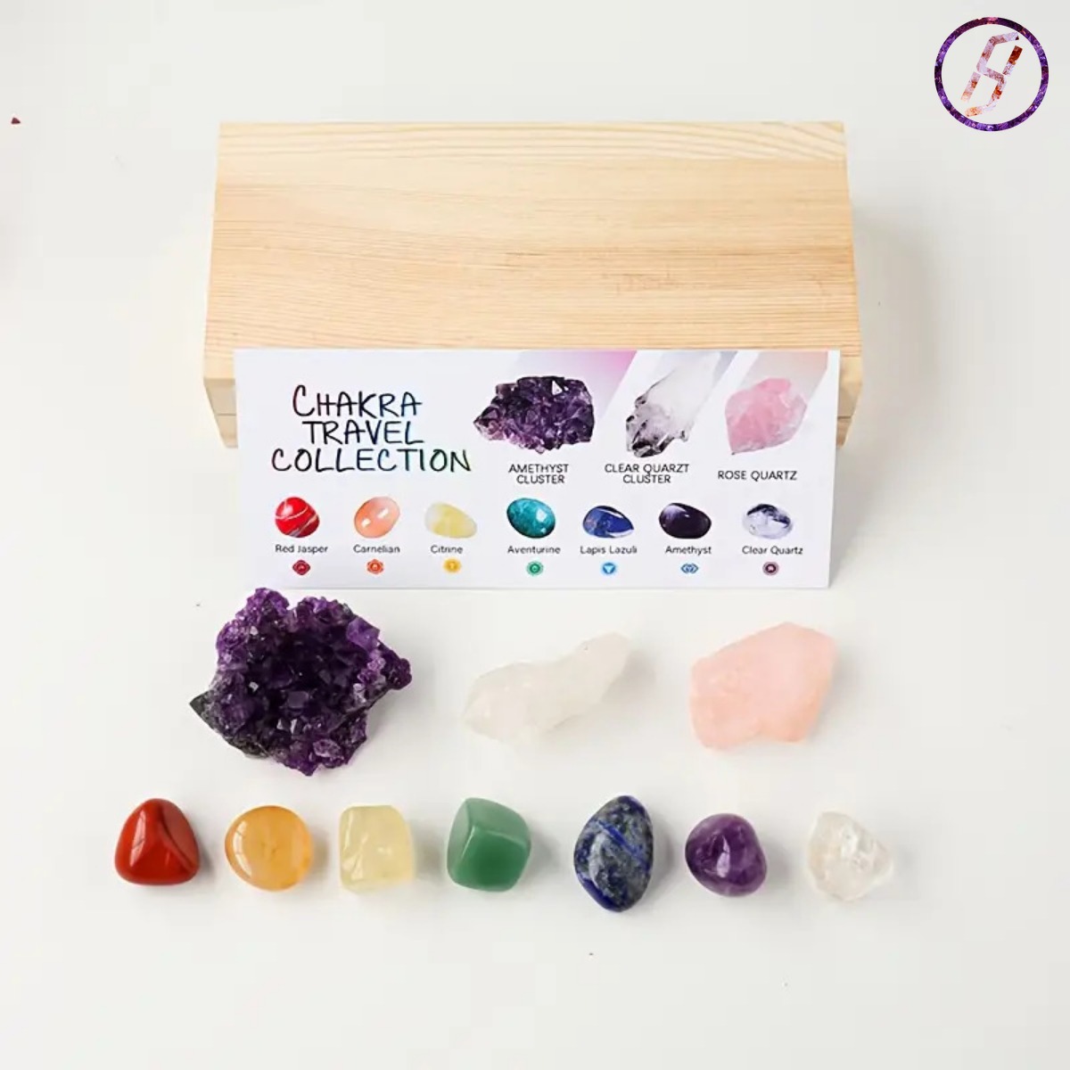 7 Chakra Healing Stones Set Natural Crystals for Energy Balance and Meditation (With Free E-Book) Natural Crystal Gift for Meditation