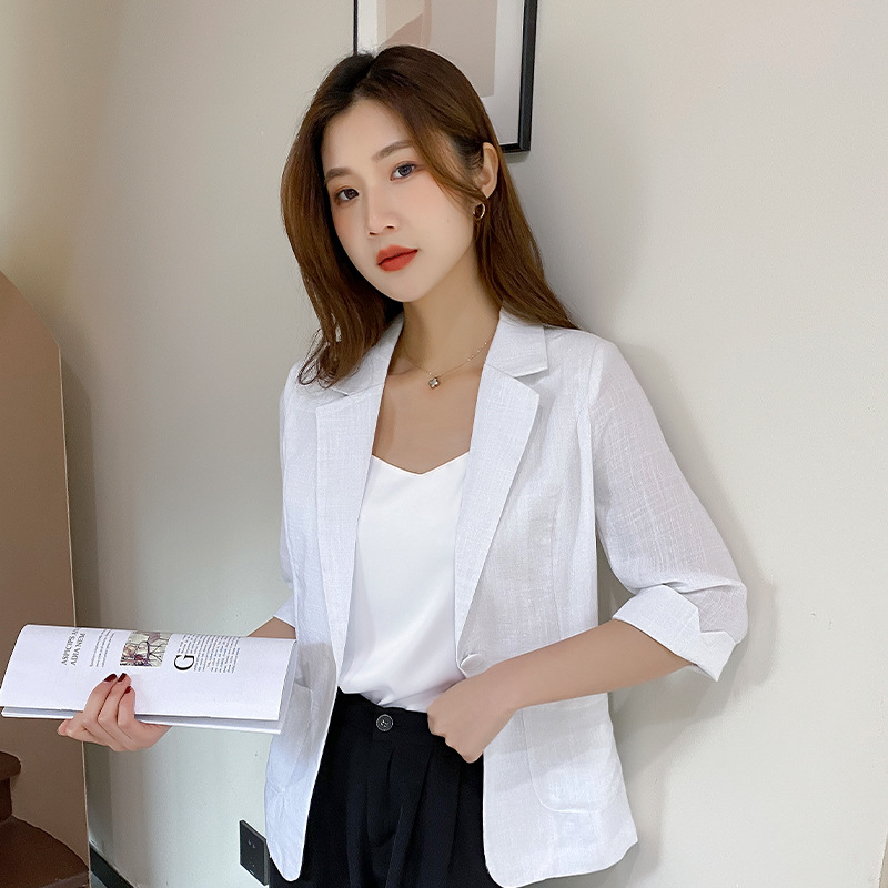 F317Stylish Women's Casual Suit Jacket with Loose Fitting for Easy Commuting