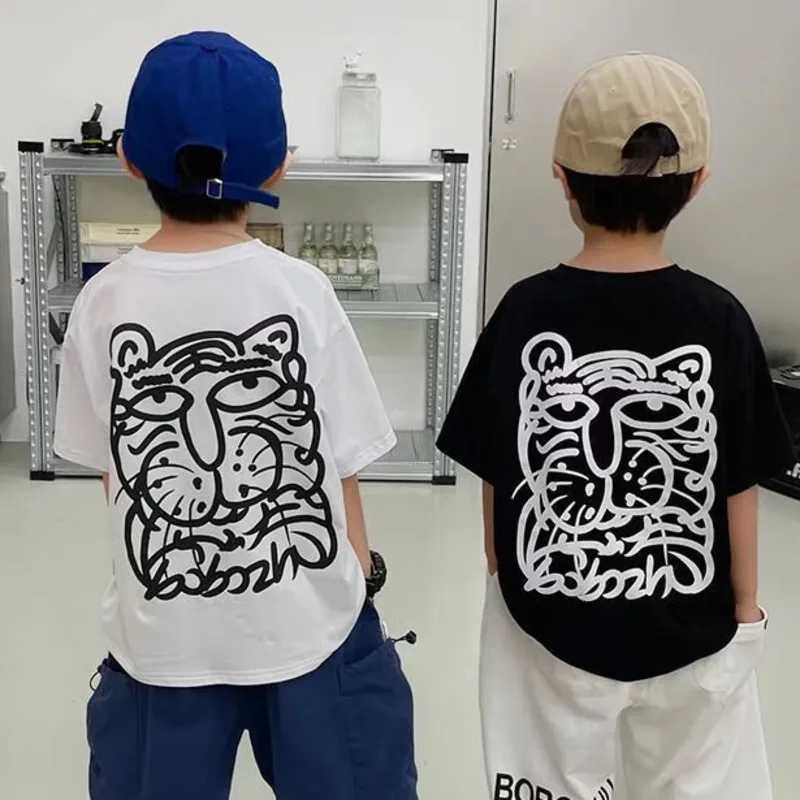 High School Children Summer Cotton Trendy Boys Cute Baby Clothing Printed Casual Shorts Top Baby Clothing 7-14 Years OldT250321