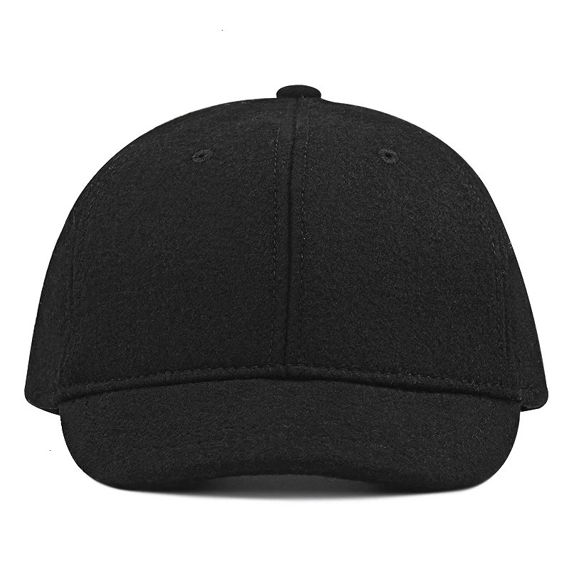Winter plus baseball cap elderly warm short wool cap big head cap large felt snap cap 56-61cm 62-68cm 250228