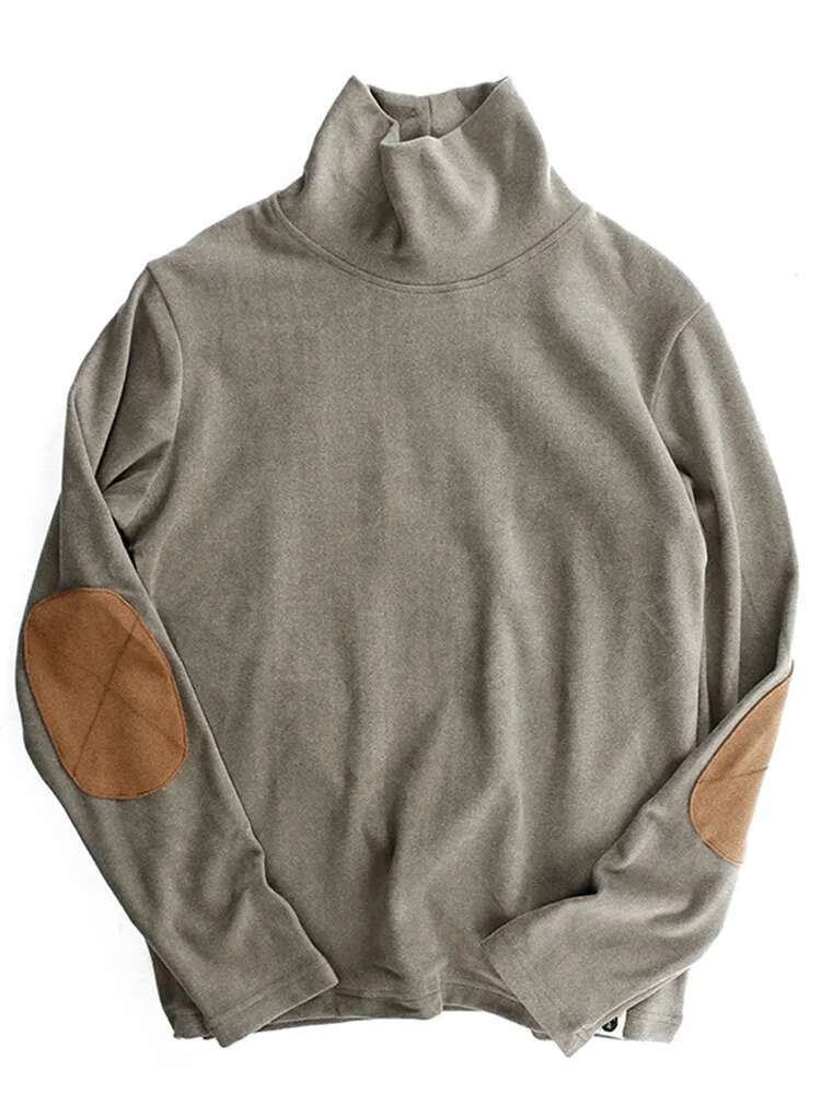 Autumn Imported Double-Sided Cashmere T-Shirt Men's Thickened Solid Color Turtleneck Long Sleeve Casual Couples Bottoming Tops