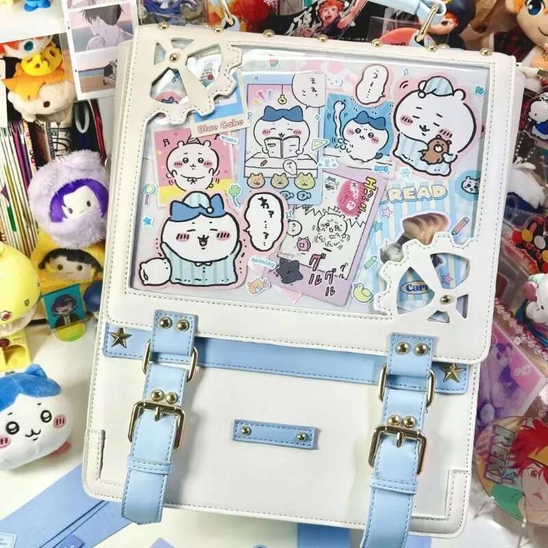MBTI Punk Womens Backpack Y2k Gothic Fashion Vintage Designer Casual Backpacks College Style Haruku Transparent Bag