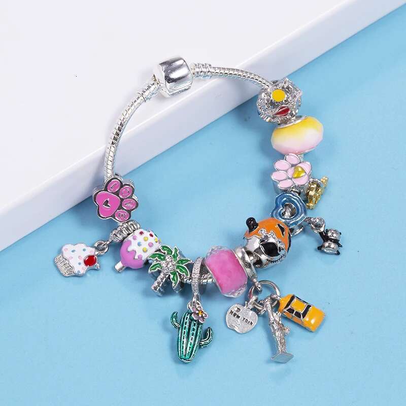New Fashion Charm Bracelets Fits DIY Colorful Ice Cream Beads Bracelet Bangles For Women Bijoux Pulseras Jewelry Gift Wholesale