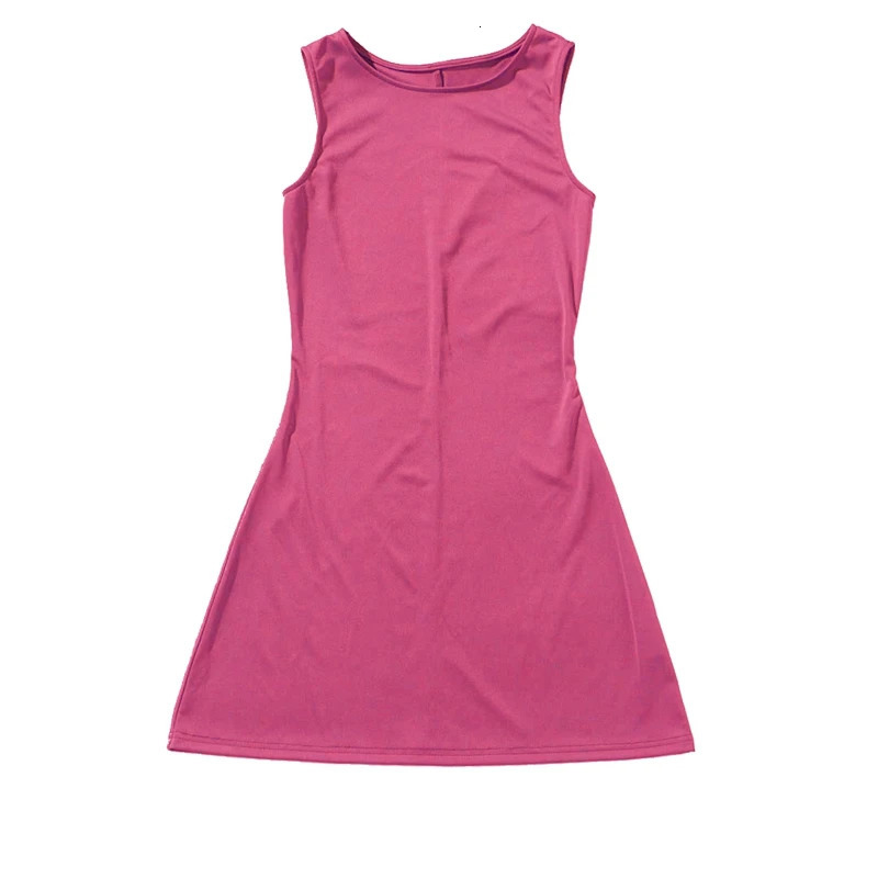 Woman Dress Sleeveless Knit Slim A-Line Female O-Neck Seveless Mini Dresses Sheath Summer Clothing Streetwear Y2K Qtraf2411 250320