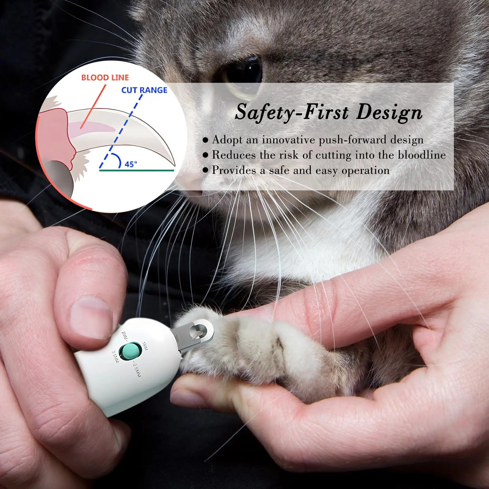 Professional pet nail clipper with adjustable holes cat and dog paw trimmer puppy care beauty tool 250320