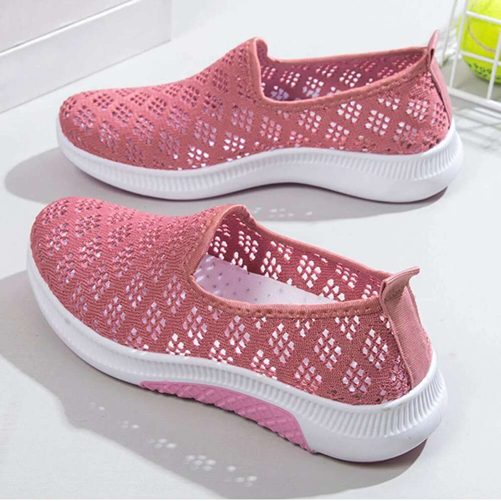 Comfy Flats Women Mesh Breathable Flat Casual Sneakers Women'S L oafers Sh oes Summer 2024 Tenis