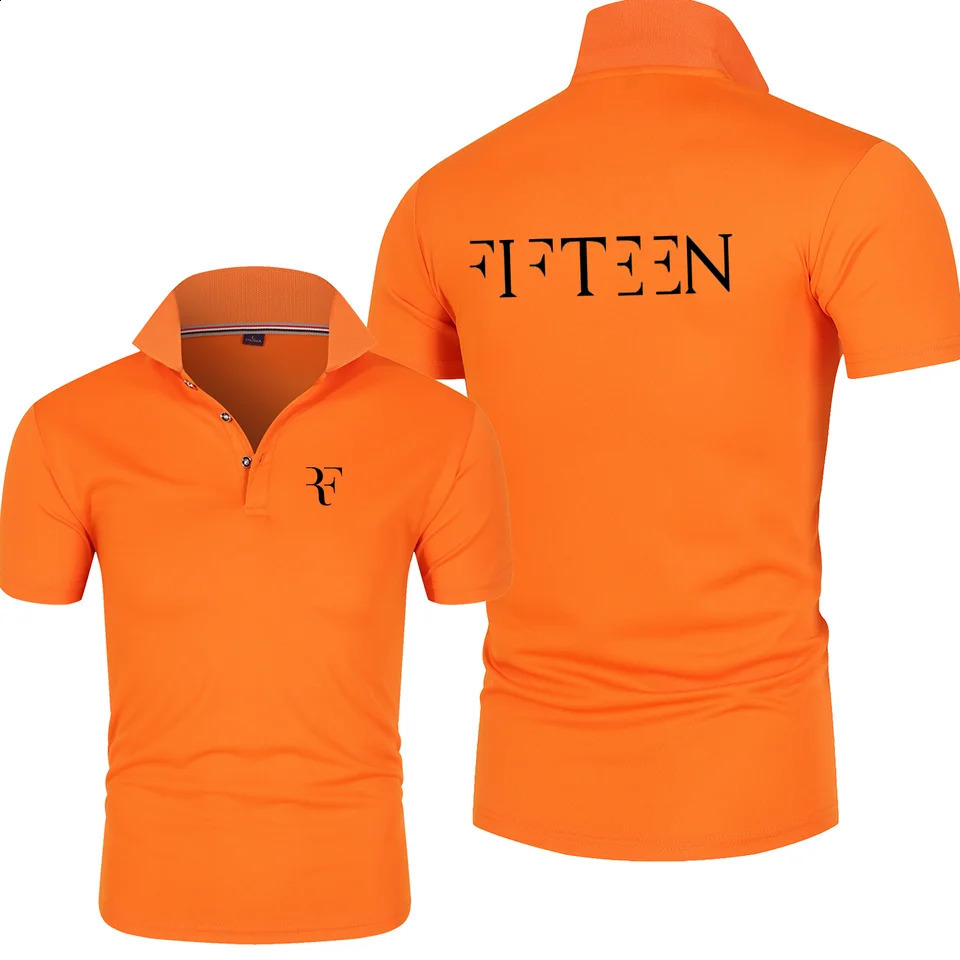 High Quality Roger Federer Mens Polo Shirt Sports Fashion Harajuku Polo Collar Short Sleeve Mens Top 250319