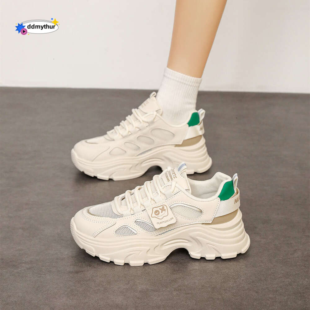 CRLAYDK Summer Chunky Sneakers for Women Fashion Platform Wedge Lace Up Casual Dad Shoes Mesh Breathable Walking Shopping Tennis ddmythur