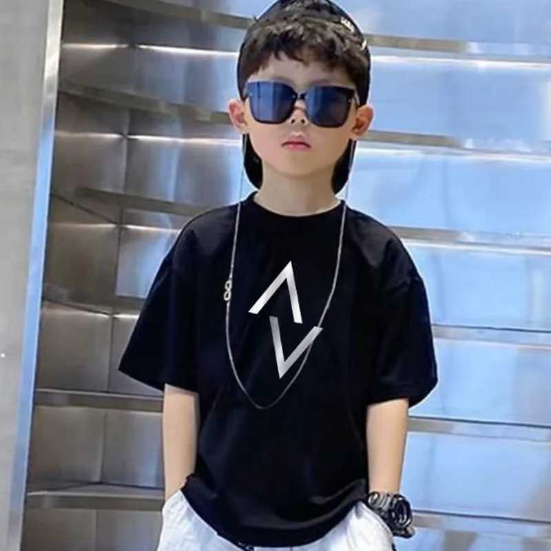 Summer Oufi T-shirt Childrens T-shirt Youth Clothing T-shirt Top Boys 6 years old 12 years old Short sleeved Youth T-shirtT250320
