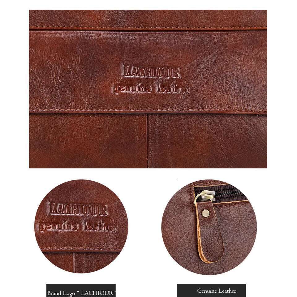 Men Genuine Handbags Casual Leather Laptop Male Business Travel Messenger Bags Men's Crossbody Shoulder Bag