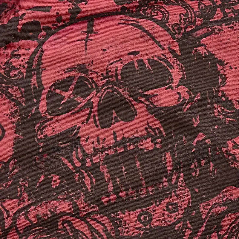 Clothes Shirt Designer Shirts Graphic Tee Summer and Autumn New Personalized Skull Dark Halloween Printed Open Navel Ultra Short Slimming Strapless Ta