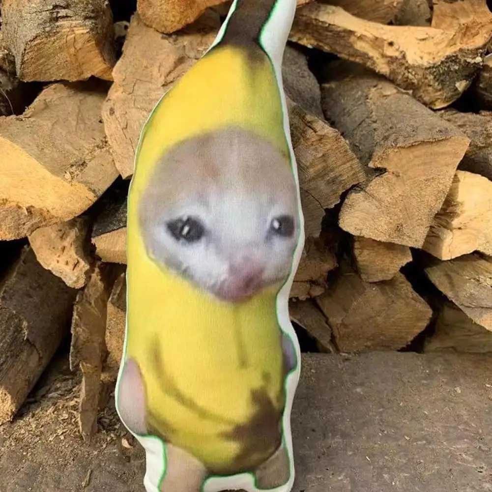 Banana Cat Plush Toy Banana Cat Crying Meme Banana Cat Keychain Cat In Banana Doll Happy Gift Kids Cartoon Dolls KeychainsXJ250319