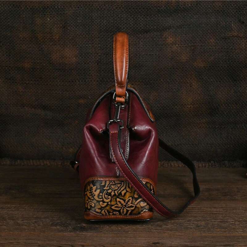 MOTAORA 2025 New Retro Emed Leather Women's Bag Multi Color Female Crossbody Shoulder Bags Ladies Clip Handbag For Women