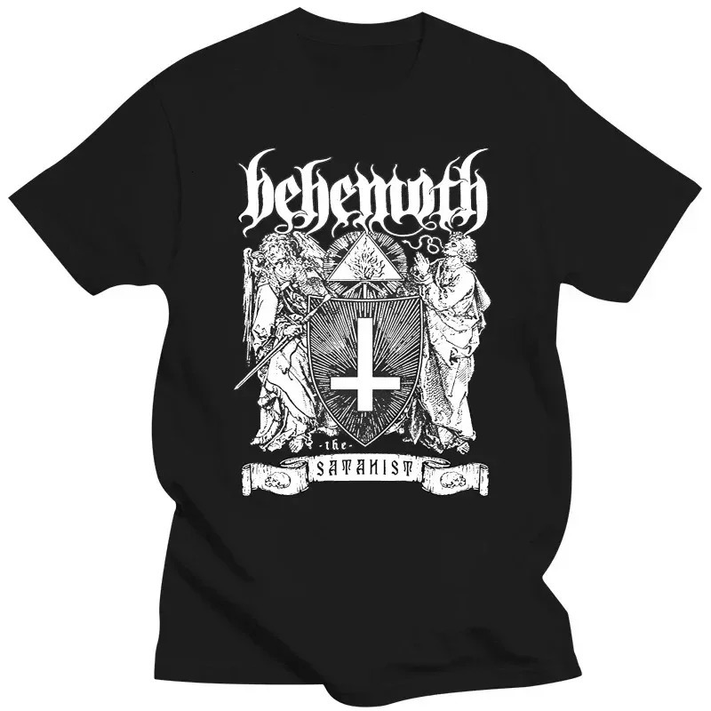 Behemoth Mens Short sleeved Black Fashion Oneck Tshirt Casual Street Clothing 250320
