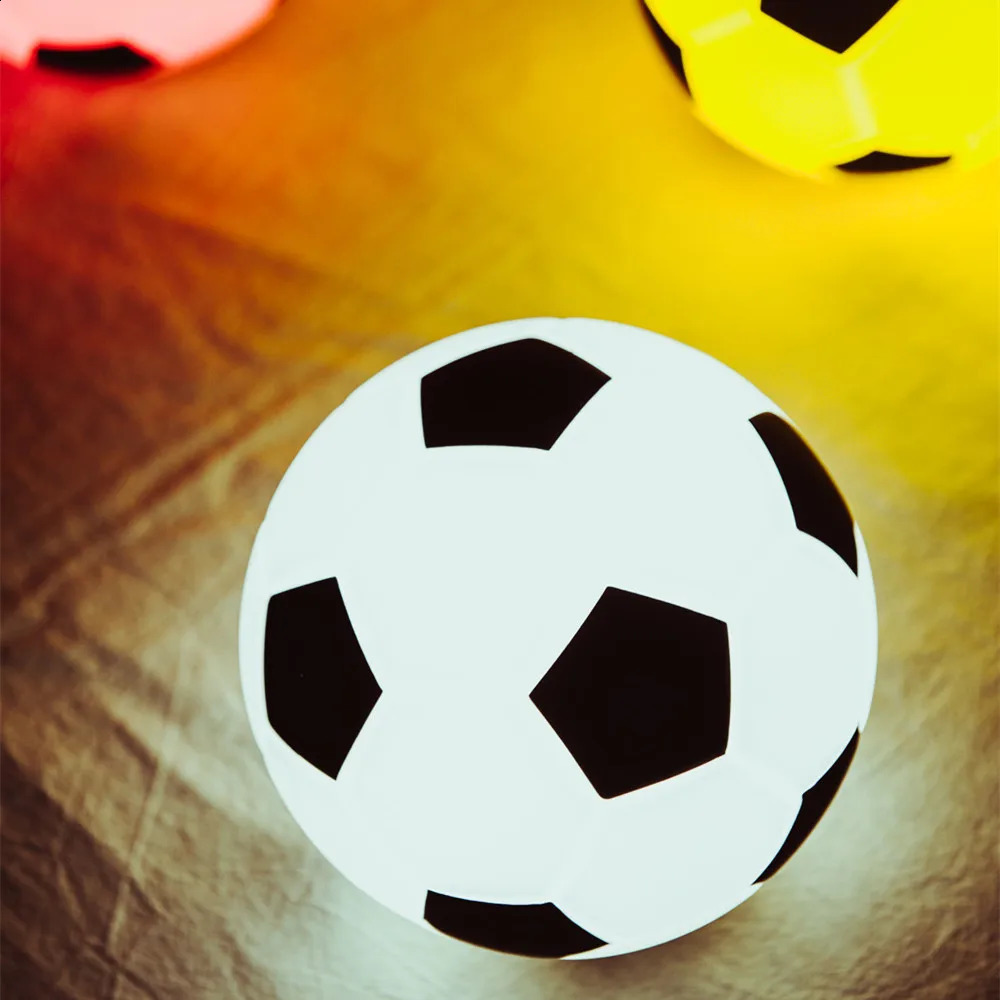 Football Night Light Touch Sensor Dimmable LED Light USB Rechargeable Waterproof Silicone Ball Lamp for Children Baby Toy Gift 250319