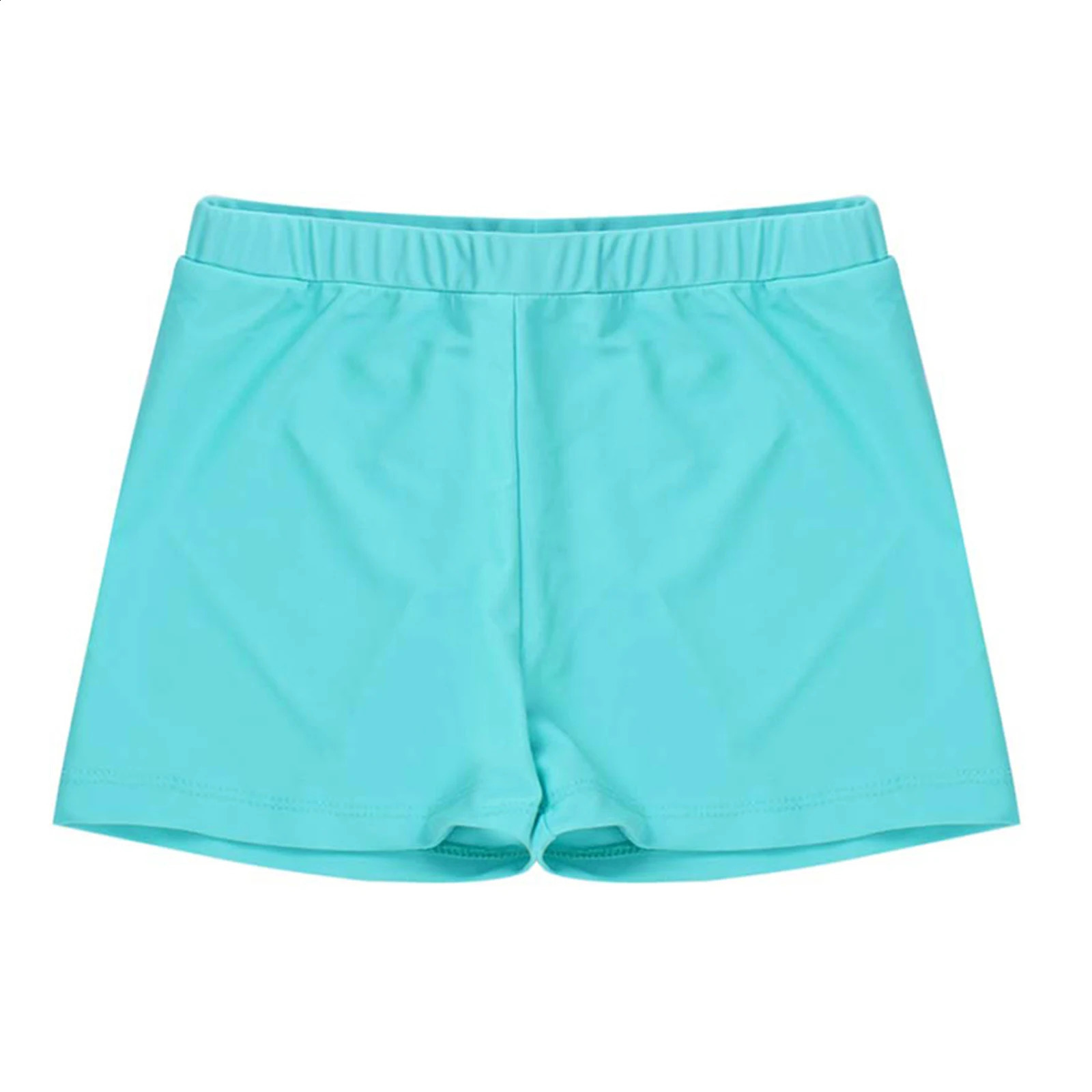 Child Girls Quickdry Swimming Trunks Elastic Waistband Solid Color Swimwear Shorts Swimsuit Beach Pool Spring Bathing Suit 250312