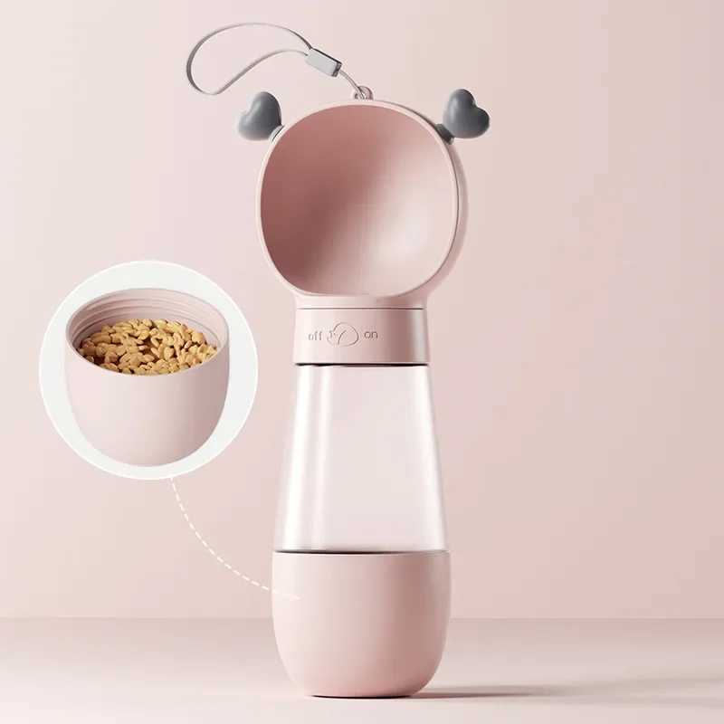 Portable Dog Cat Water Bottle Dispenser for Small Large Dogs Foldable Outdoor Hiking Drinking Bowl French Bulldog Pet Supplies Y250319