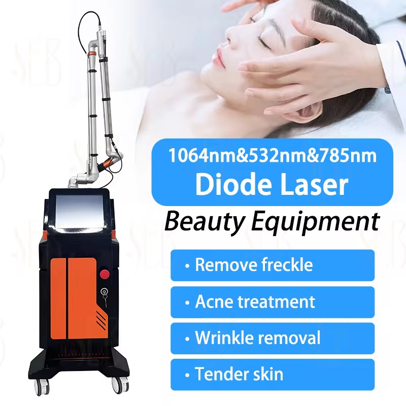 2025 Professional Picolaser Carbon Peel 532 755 1320 1064 Q-Switch Nd Yag Laser Tattoo Removal Machine Picosecond
