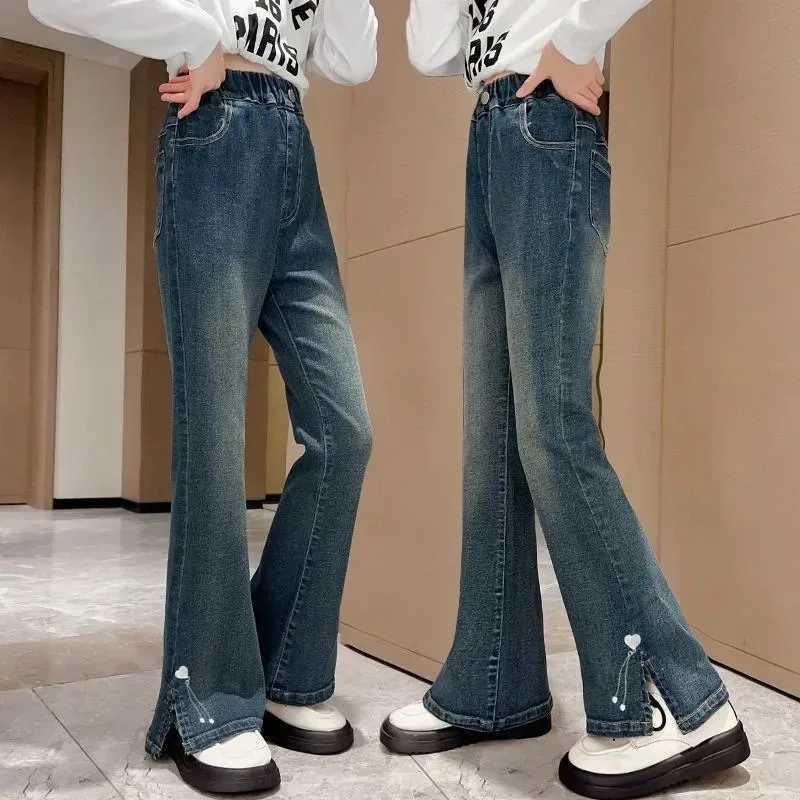 2024 New Fashion Bell Underpants Suitable for Fashion Design Girls 2024 New Arrival Girls Wide Leg JeansT250326