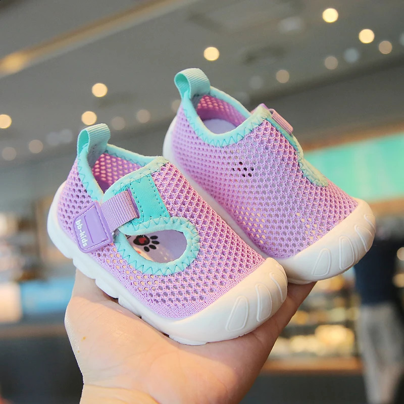 Toddler Girls Mesh Breathable Summer Sandals Non-Skid Baby Shoes 0-3Y Unisex Kids lightweight First Shoes-Suit for Fat feet 250319