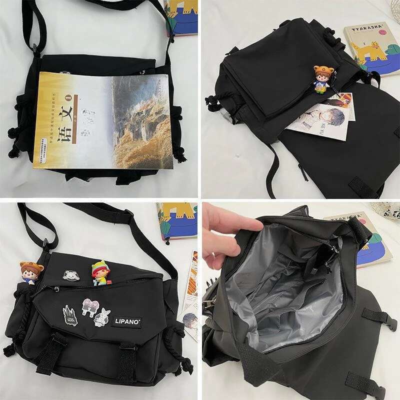 Women's Nylon Handheld One Shoulder Versatile Large Capacity Crossbody Retro Work Travel Postman Bag