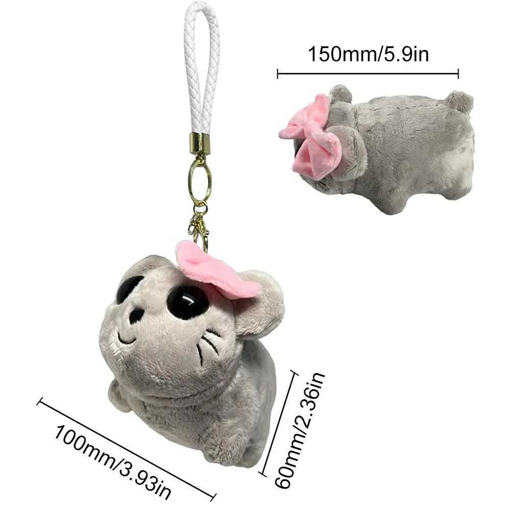 Sad hamster meme sound music plush toy cute hamster plush keychain shape soft toy stuffed animal doll keyring keychainXJ250319