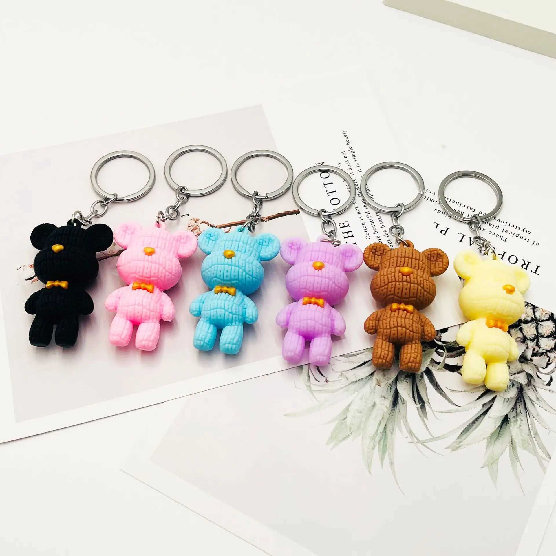 Plush Bear Violent Bear Keychain Girl Bag Pendant Stereo Doll Trend Gift WholesaleXJ250319